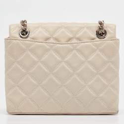 Pre Owned Kate Spade Beige Quilted Leather Natalia Crossbody Bag