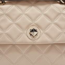 Pre Owned Kate Spade Beige Quilted Leather Natalia Crossbody Bag
