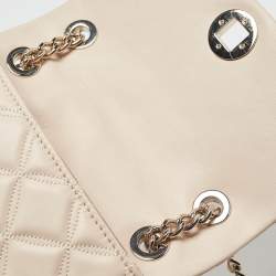 Pre Owned Kate Spade Beige Quilted Leather Natalia Crossbody Bag