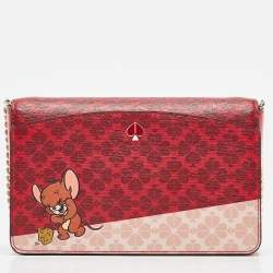 Pre Owned Kate Spade Multicolor Leather Flap Crossbody Bag