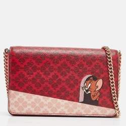 Pre Owned Kate Spade Multicolor Leather Flap Crossbody Bag