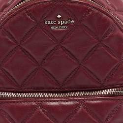 Kate Spade Burgundy Quilted Leather Mini Chelsea Backpack