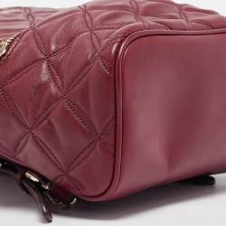 Kate Spade Burgundy Quilted Leather Mini Chelsea Backpack