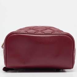 Kate Spade Burgundy Quilted Leather Mini Chelsea Backpack