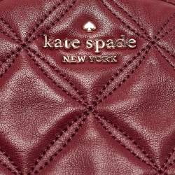 Kate Spade Burgundy Quilted Leather Mini Chelsea Backpack