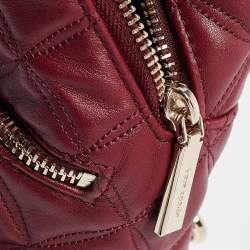 Kate Spade Burgundy Quilted Leather Mini Chelsea Backpack