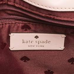 Kate Spade Burgundy Printed Coated Canvas Saddle Shoulder Bag