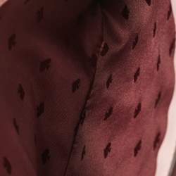 Kate Spade Burgundy Printed Coated Canvas Saddle Shoulder Bag
