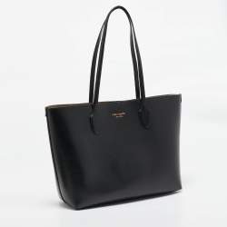 Pre Owned Kate Spade Black Leather Large Bleecker Tote