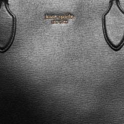Pre Owned Kate Spade Black Leather Large Bleecker Tote