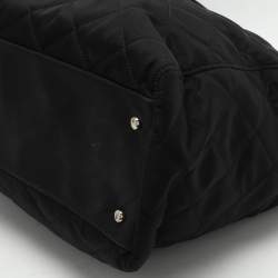 Pre Owned Kate Spade Black Quilted Nylon Tote