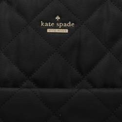 Pre Owned Kate Spade Black Quilted Nylon Tote