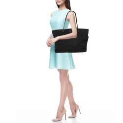 Pre Owned Kate Spade Black Quilted Nylon Tote