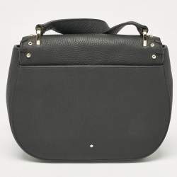 Pre Owned Kate Spade Black Leather Floral Applique Tressa Shoulder Bag