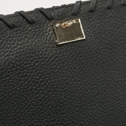 Pre Owned Kate Spade Black Leather Floral Applique Tressa Shoulder Bag