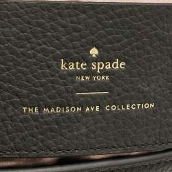 Pre Owned Kate Spade Black Leather Floral Applique Tressa Shoulder Bag