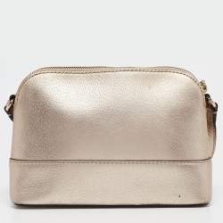 Pre Owned Kate Spade Gold Leather Wellesley Hanna Crossbody Bag