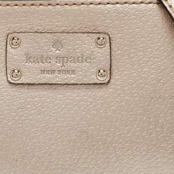 Pre Owned Kate Spade Gold Leather Wellesley Hanna Crossbody Bag