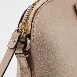 Pre Owned Kate Spade Gold Leather Wellesley Hanna Crossbody Bag