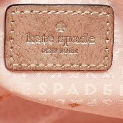 Pre Owned Kate Spade Gold Leather Wellesley Hanna Crossbody Bag