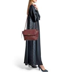 Kate Spade Maroon Leather Way Lilah Top Handle Bag