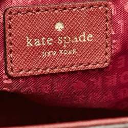 Kate Spade Maroon Leather Way Lilah Top Handle Bag