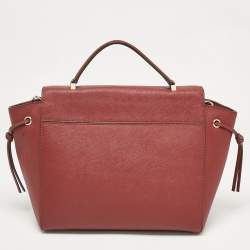 Kate Spade Maroon Leather Way Lilah Top Handle Bag