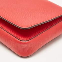 Pre Owned Kate Spade Red Leather New York Sylvie Chain Crossbody Bag