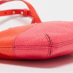 Pre Owned Kate Spade Pink/Orange Leather New York Grove Park Crossbody Bag
