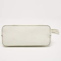 Pre Owned Kate Spade White Leather Carli McCall Street Satchel