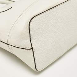 Pre Owned Kate Spade White Leather Carli McCall Street Satchel