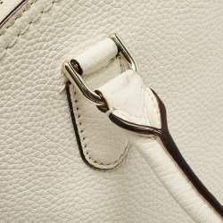 Pre Owned Kate Spade White Leather Carli McCall Street Satchel