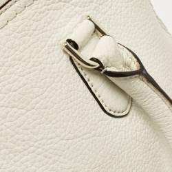 Pre Owned Kate Spade White Leather Carli McCall Street Satchel