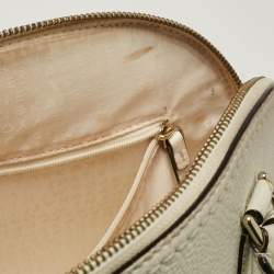 Pre Owned Kate Spade White Leather Carli McCall Street Satchel