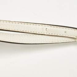 Pre Owned Kate Spade White Leather Carli McCall Street Satchel