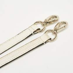 Pre Owned Kate Spade White Leather Carli McCall Street Satchel