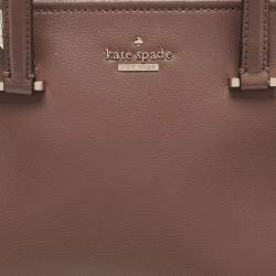 Kate Spade Taupe Brown Leather Patterson Drive Medium Dome Satchel