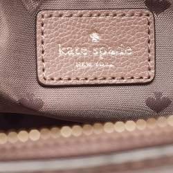 Kate Spade Taupe Brown Leather Patterson Drive Medium Dome Satchel