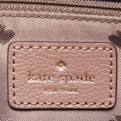 Kate Spade Taupe Brown Leather Patterson Drive Medium Dome Satchel