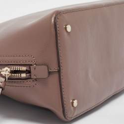 Kate Spade Taupe Brown Leather Patterson Drive Medium Dome Satchel
