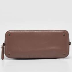 Kate Spade Taupe Brown Leather Patterson Drive Medium Dome Satchel