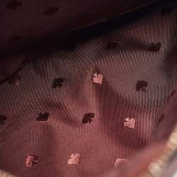 Pre Owned Kate Spade Burgundy Glitter and Leather New York Shimmy Tote