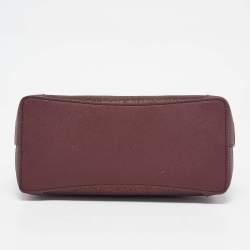 Pre Owned Kate Spade Burgundy Glitter and Leather New York Shimmy Tote