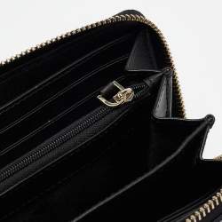 Kate Spade Black Glitter Leather New York Joeley Zip Continental Wallet