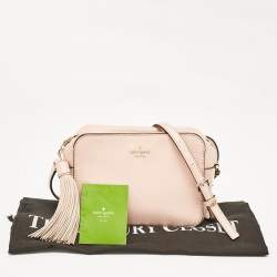 Pre Owned Kate Spade Pink Leather Kingston Drive Arla Crossbody Bag