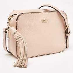 Pre Owned Kate Spade Pink Leather Kingston Drive Arla Crossbody Bag