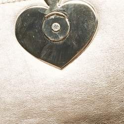 Pre Owned Kate Spade Gold Quilted Leather Amelia Jeweled Chain Shoulder Bag