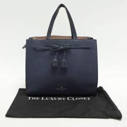 Pre Owned Kate Spade Blue Leather Hayes Street Tote