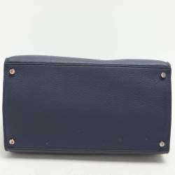 Pre Owned Kate Spade Blue Leather Hayes Street Tote