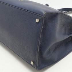 Pre Owned Kate Spade Blue Leather Hayes Street Tote